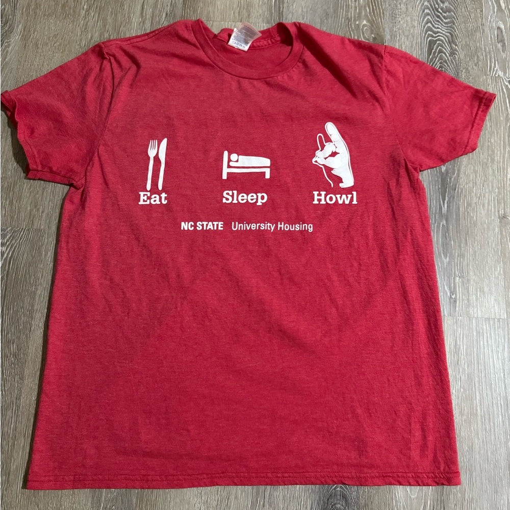 Delta NC State Red Short Sleeve Tee